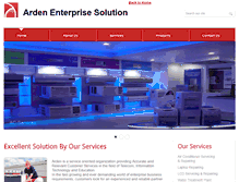 Tablet Screenshot of enterprises.arden.co.in